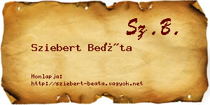 Sziebert Beáta névjegykártya